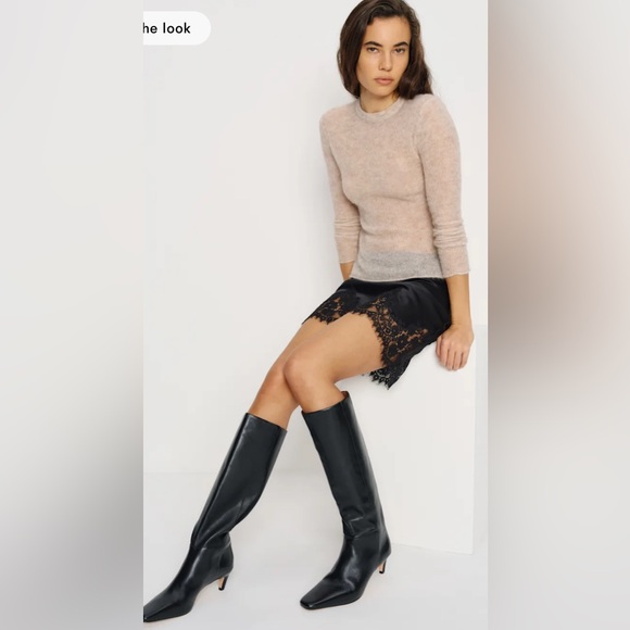 Reformation Shoes - REFORMATION REMY Black Leather Knee High Boots Size US 6 $498